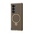 thumbnail image 1 of Designed for Samsung Galaxy Z Fold 6 Carbon Fiber Case Magnetic Ring Holder Kickstand [Compatible with MagSafe], Rugged Shockproof Anti-Scratch Phone Case Cover for Samsung Galaxy Z Fold 6,Desertgold, 1 of 6