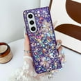 thumbnail image 1 of Designed for Samsung Galaxy Z Fold 6 Case Cute for Women Girls, Luxury Sparkle Rhinestone Crystal Chain Bracelet Bling Glitter Diamond Slim Shockproof Cover for Samsung Galaxy Z Fold 6, Purple, 1 of 8