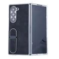 thumbnail image 1 of Designed for Samsung Galaxy Z Fold 6 Case, Luxury PU Leather Ring Bracket Plating Frame Shockproof Protective Slim Fit Thin Durable Phone Case Cover for Samsung Galaxy Z Fold 6 - Black, 1 of 14