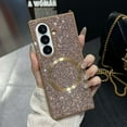 thumbnail image 1 of Designed for Samsung Galaxy Z Fold 6 Magnetic Phone Case,For Women Girls,Compatible with Mag-Safe,Bling Glitter Back, Slim Ultra Thin Cover,Shockproof Anti-Scratch Rugged Phone Case,Gold, 1 of 8