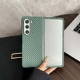 thumbnail image 1 of Designed for Samsung Galaxy Z Fold 6 Phone Case,Compatible with Mag-safe,Built-in Screen Film,Ultra Slim Design,Fiber Pattern,Lightweight Anti-Scratch Shockproof Rugged Thin Fit Phone Case,Green, 1 of 11