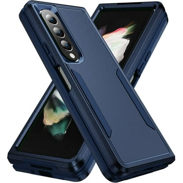 Designed for Samsung Z Fold 5 Heavy Duty Case, Protection Shockproof Dropproof Dustproof Anti-Scratch Phone Case Cover for Samsung Z Fold 5 Heavy Duty Case, Navy Blue