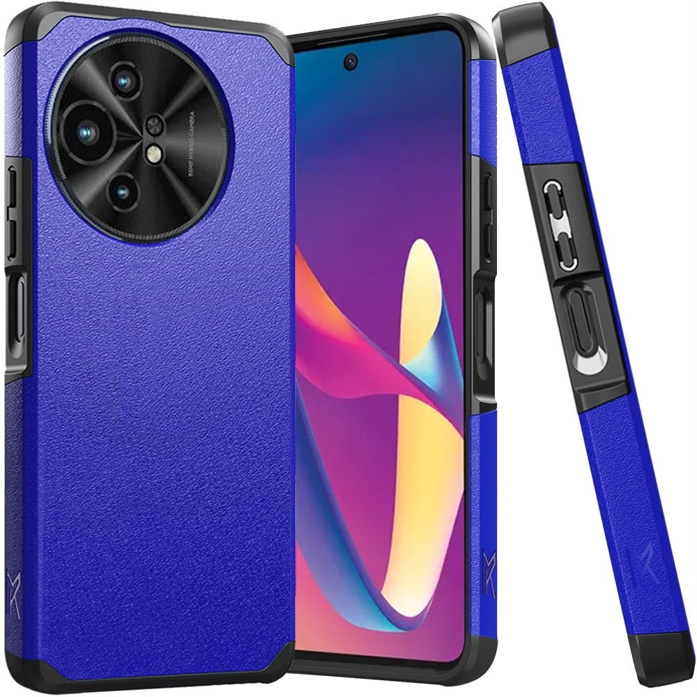 Designed for TCL 50 XL 5G Ultra Slim Fit Tough Strong Protection Shock  Absorption Hybrid Dual Layer Hard PC + TPU Rubber Armor Phone Case Cover  [Dark Purple] - Walmart Business Supplies