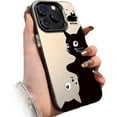 thumbnail image 1 of Designed for IPhone Case,Cute Art Cartoon Cat Pattern Shockproof Protective Cover Phone Case (iPhone 14 Pro Max,Grey), 1 of 5