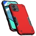 thumbnail image 1 of Designed for Motorola Moto G Power 5G 2024 Slim Tough Shockproof Hybrid Heavy Duty Dual Layer TPU Bumper Rugged Rubber Armor Phone Case Cover [Red], 1 of 6