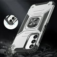 thumbnail image 1 of Designed for Samsung Galaxy A15 5G Armor Hybrid with Ring Holder Kickstand Shockproof Heavy-Duty Durable Rugged Dual Layer Phone Case Cover [Silver], 1 of 9
