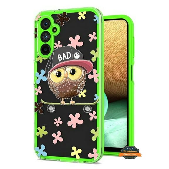 Designed for Samsung Galaxy A15 5G Fashion Pattern Design Shockproof Protection TPU Frame and Hard PC Back Slim Fit Phone Case Cover [Bad Owl]