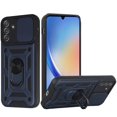 thumbnail image 1 of Designed for Samsung Galaxy A15 5G Hybrid Cases with Slide Camera Lens Cover and Ring Holder Kickstand Rugged Dual Layers Phone Case Cover [Blue], 1 of 9