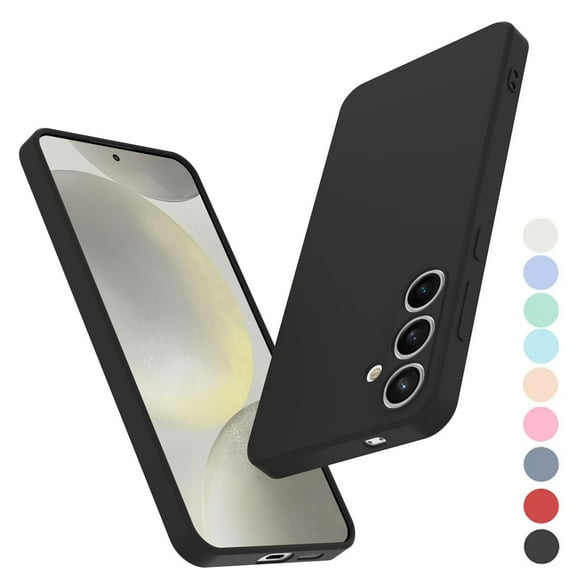 Designed for Samsung Galaxy S24 Liquid Silicone Case, Protection Shockproof Dropproof Dustproof Anti-Scratch Phone Case Cover for Galaxy S24, Black