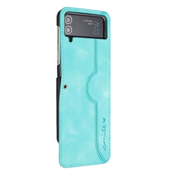 Designed for Samsung Galaxy Z Flip 4 Case, Classic Flip Folio Cover with PU Leather Phone Case for Samsung Galaxy Z Flip 4, Green