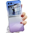 thumbnail image 1 of Designed for Samsung Galaxy Z Flip 5 Case Cute Clear Gradient Design for Women Girl Men,Protective Camera Protection for Galaxy Z Flip 5 -Blue Purple, 1 of 5