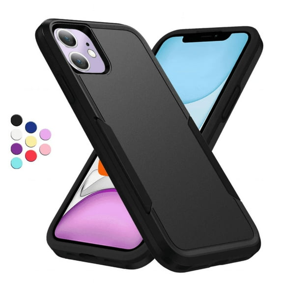 Designed for iPhone 11 Heavy Duty Case, Protection Shockproof Dropproof Dustproof Anti-Scratch Phone Case Cover for iPhone 11, Black