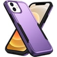 thumbnail image 1 of Entronix Heavy Duty Case Compatible with iPhone 11, Hybrid Hard Cover, Purple, 1 of 8