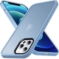 thumbnail image 1 of Designed for iPhone 12/12 Pro Case, [Support Wireless Charging] Soft Silicone Slim Anti-Scratch Phone Case for iPhone 12/12 Pro 6.1 inch, Light Blue, 1 of 13