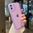 thumbnail image 1 of Designed for iPhone 12 6.1 inch,Sparkly Clear Case for Women,Soft TPU Silicone Bumper Protective Cover Case for iPhone 12,Purple, 1 of 9