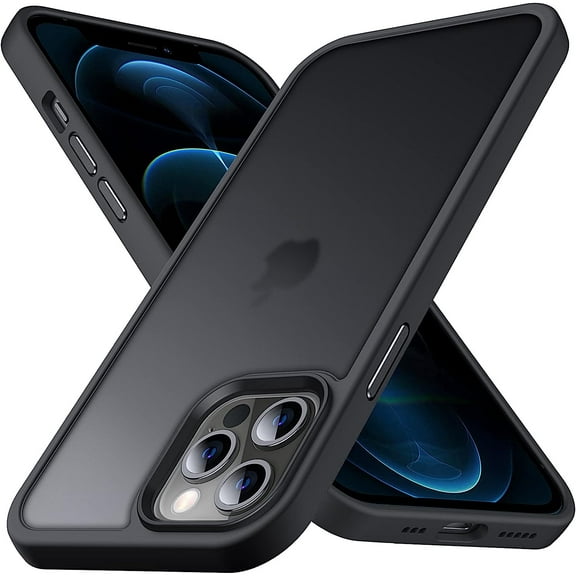 Designed for iPhone 12 Pro Max Case, [Support Wireless Charging] Soft Silicone Slim Anti-Scratch Phone Case for iPhone 12 Pro Max 6.7 inch, Black