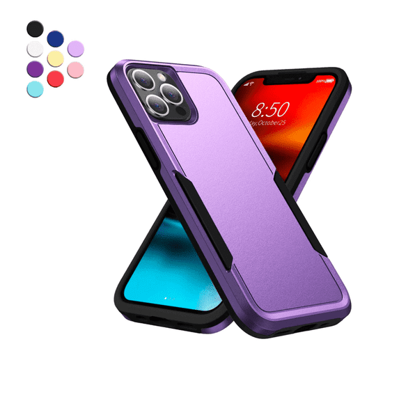 Entronix Heavy Duty Sleek Case designed for iPhone 12 Pro Max, Shockproof Drop Protection, Purple