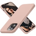 thumbnail image 1 of Designed for iPhone 13 Pro Case, Silicone Ultra Slim Shockproof Protective Phone Case with [Soft Anti-Scratch Microfiber Lining], 6.1 inch, Pinksand, 1 of 13