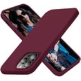 thumbnail image 1 of Designed for iPhone 13 Pro Case, Silicone Ultra Slim Shockproof Protective Phone Case with [Soft Anti-Scratch Microfiber Lining], 6.1 inch, Plum, 1 of 13