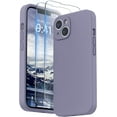 thumbnail image 1 of Designed for iPhone 14 Plus Case with Screen Protector and Camera Protection, Liquid Silicone Phone Case with Soft Microfiber Lining (Lavender Gray), 1 of 14
