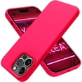 thumbnail image 1 of Designed for iPhone 14 Pro Case, Silicone Shockproof Slim Thin Phone Case for iPhone 14 Pro 6.1 inch (Neon Pink), 1 of 5