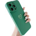 thumbnail image 1 of Designed for iPhone 14 Pro Max Case Cute Girly Sweet Heart Flower Pattern Soft Silicone Camera Protective Phone Case for iPhone 14 Pro Max (Green), 1 of 12