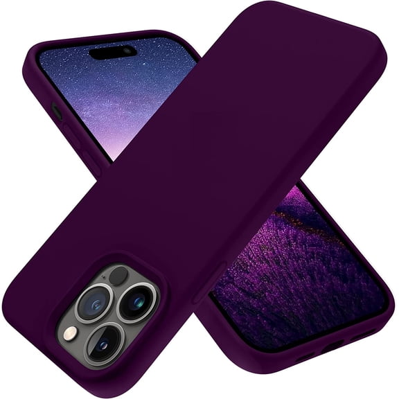 Designed for iPhone 14 Pro Max Case, Silicone Shockproof Slim Thin Phone Case for iPhone 14 Pro Max 6.7 inch (Purple)