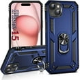 thumbnail image 1 of Designed for iPhone 15 Case, [Military-Grade Protection] with Ring Stand Case for iPhone 15 - Blue, 1 of 12