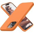 thumbnail image 1 of Designed for iPhone 15 Plus Case, Silicone Ultra Slim Shockproof Protective Phone Case with [Soft Anti-Scratch Microfiber Lining], 6.7 inch, Kumquat, 1 of 12