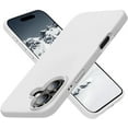 thumbnail image 1 of Designed for iPhone 16 Case, Silicone Ultra Slim Shockproof Protective Phone Case with [Soft Anti-Scratch Microfiber Lining], 6.1 inch, White, 1 of 10