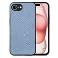 thumbnail image 1 of Designed for iPhone 16e Folding Case, Carbon Fiber Texture + TPU, Shockproof Lightweight Slim Drop Protection Cover for iPhone 16e, Blue, 1 of 11