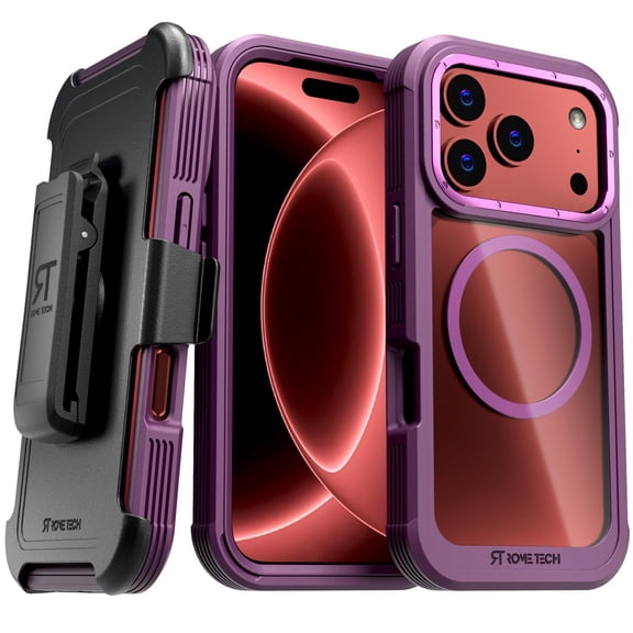 Designed for iPhone 18 Pro Case with Belt Clip Holster - Wine