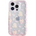 thumbnail image 1 of Designed for iPhone Case,2in1 Cute Bow Bear Cake Pattern Camera Lens Protection Shockproof Protective Cover Phone Case (iPhone 14 Pro,Pink), 1 of 6