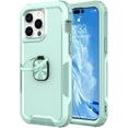 thumbnail image 1 of Designed for iPhone Case,3 In1 Anti-drop Heavy Duty Matter Hard PC Shockproof Full Body Protective Cover Phone Case (iPhone 15 Pro Max,Green), 1 of 6