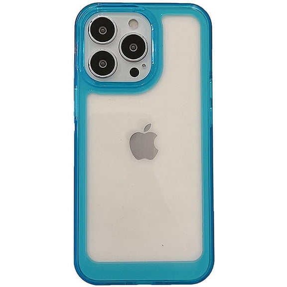 Designed for iPhone Case,Airbag Frame Clear Camera Lens Protection Shockproof Protective Cover Phone Case (iPhone 15,Blue)