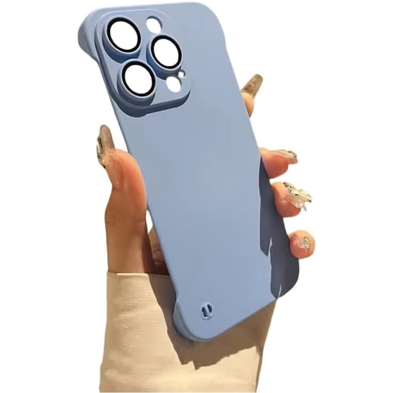 Designed for iPhone Case,Borderless Thin Matte Hard PC Frameless Shockproof Protective Cover Phone Case (Blue,iPhone 11 Pro Max)