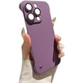 thumbnail image 1 of Designed for iPhone Case,Borderless Thin Matte Hard PC Frameless Shockproof Protective Cover Phone Case (Purple,iPhone 13), 1 of 4