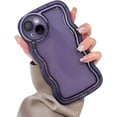 thumbnail image 1 of Designed for iPhone Case,Curly Wave Frame Pattern Camera Lens Protection Shockproof Protective Cover Phone Case (iPhone 11 Pro Max,Purple), 1 of 6