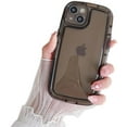 thumbnail image 1 of Designed for iPhone Case,Cute Airbag Frame Anti-Drop Camera Lens Protection Shockproof Protective Cover Phone Case (Black,iPhone 14), 1 of 6