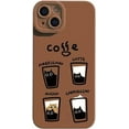 thumbnail image 1 of Designed for iPhone Case,Cute Cartoon Coffee Cup Camera Lens Protection Shockproof Protective Cover Phone Case (iPhone 12 Pro,Brown), 1 of 7