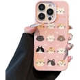 thumbnail image 1 of Designed for iPhone Case,Cute Cat Fish Pattern Matte Silicone Shockproof Protective Cover Phone Case (iPhone 12 Pro Max,Pink), 1 of 5