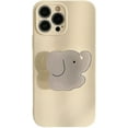 thumbnail image 1 of Designed for iPhone Case,Cute Slim Thin Skin Touch Silicone with Elephant Kickstand Shockproof Protective Cover Phone Case (iPhone 15 Plus,Beige), 1 of 5