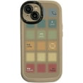 thumbnail image 1 of Designed for iPhone Case,Cute Translucent Grid Lucky Pattern Camera Lens Protection Shockproof Cover Phone Case (iPhone 13 Pro,Beige), 1 of 5
