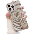 thumbnail image 1 of Designed for iPhone Case,Cute Water Ripple Shape Love Heart Camera Lens Protection Shockproof Protective Cover Phone Case (Silver,iPhone 11), 1 of 7