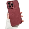 thumbnail image 1 of Designed for iPhone Case,Cute Wrinkle Pattern Camera Lens Protection Shockproof Protective Cover Phone Case (iPhone 15 Pro Max,Red), 1 of 5