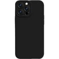 thumbnail image 1 of Designed for iPhone Case,Liquid Silicone Slim Thin Camera Lens Protection Shockproof Protective Cover Phone Case (Black,iPhone 15 Pro Max), 1 of 5