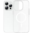 thumbnail image 1 of Designed for iPhone Case,Luxury 3D Stripe Matte Translucent Camera Lens Protection Shockproof Protective Cover Phone Case (White,iPhone 12), 1 of 5