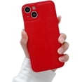 thumbnail image 1 of Designed for iPhone Case,Luxury Leather Skin Touch Camera Lens Protection Shockproof Protective Cover Phone Case (iPhone 11,Red), 1 of 6