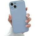 thumbnail image 1 of Designed for iPhone Case,Luxury Leather Skin Touch Camera Lens Protection Shockproof Protective Cover Phone Case (iPhone 14,Blue), 1 of 6