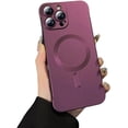 thumbnail image 1 of Designed for iPhone Case,Luxury Matte Slim Thin Frameless Camera Lens Protection Shockproof Protective Cover Phone Case (Purple,iPhone 12 Pro Max), 1 of 5